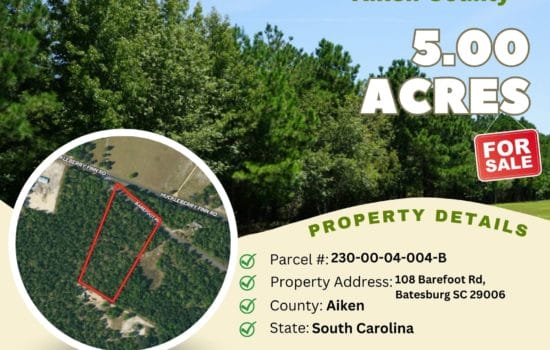 Contract for Sale – 5.00 acres in Aiken County, South Carolina – $49,900 (B)