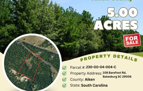 Contract for Sale – 5.00 acres in Aiken County, South Carolina – $42,900 (C)