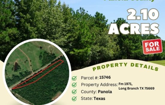 Contract for Sale – 2.10 acres in Panola County, Texas – $13,900