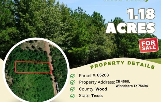 Contract for Sale – 1.18 acres in Wood County, Texas – $12,800