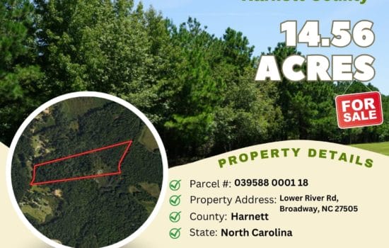 Contract for Sale – 14.56 acres in Harnett County, North Carolina – $64,900